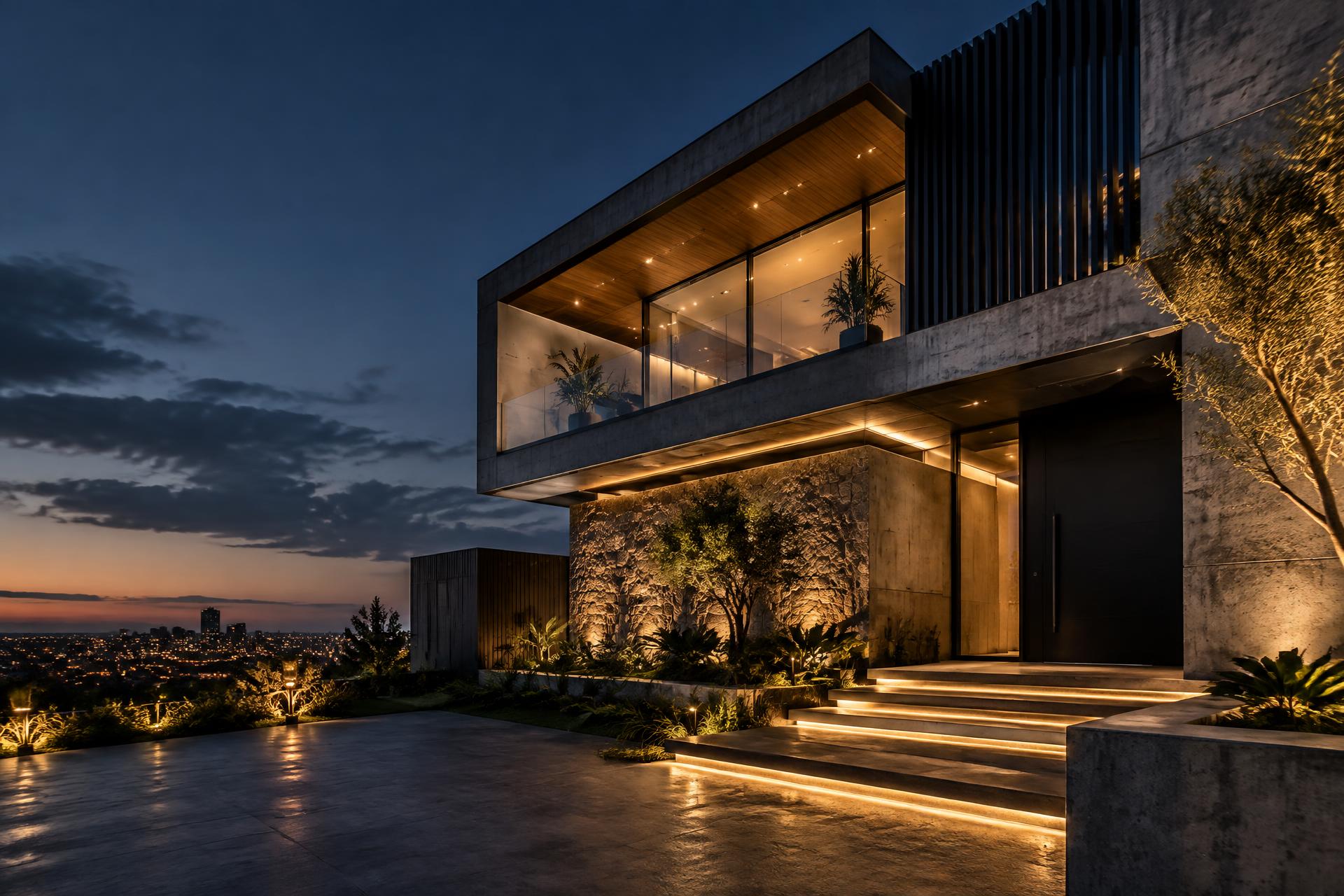 Residência contemporânea de alto padrão com concreto, aço e vidro